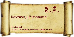 Udvardy Piramusz névjegykártya